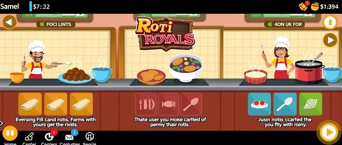 Roti Rivals Multiplayer Gameplay Roti Rivals gameplay showing players competing to make perfect rotis in a kitchen setting