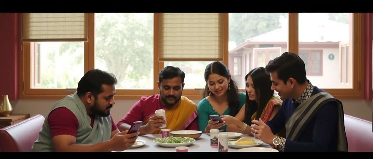 Roti Rivals Family Gameplay Indian family playing Roti Rivals together on mobile phones